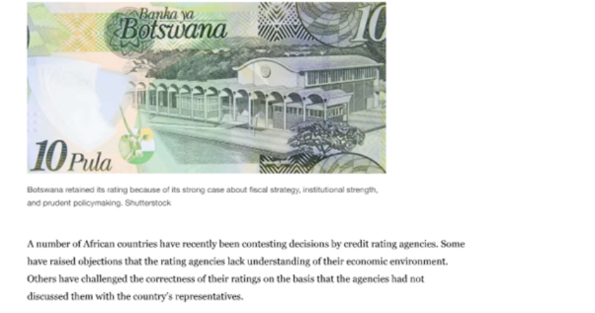 African countries need reliable and accessible economic data: recent ratings show why African countries need reliable and accessible economic data: recent ratings show why